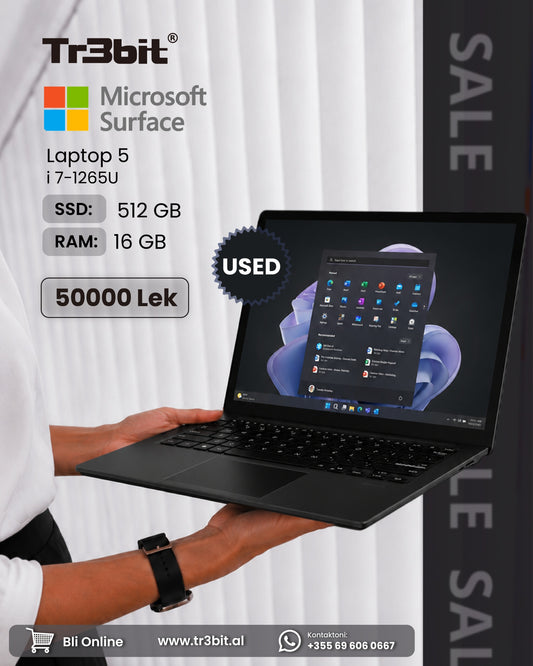 Microsoft Surface Laptop 5 – Intel Core i7-1265U – 16GB RAM – 512GB SSD