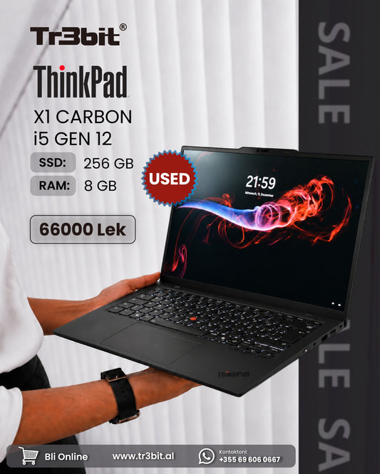 Lenovo ThinkPad X1 Carbon Gen 12 – Intel Core i5 – 8GB RAM – 256GB SSD