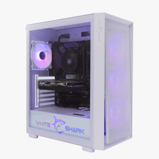 White Shark CASE GCC-2401 WARHEAD-3 White/ 4 Fans